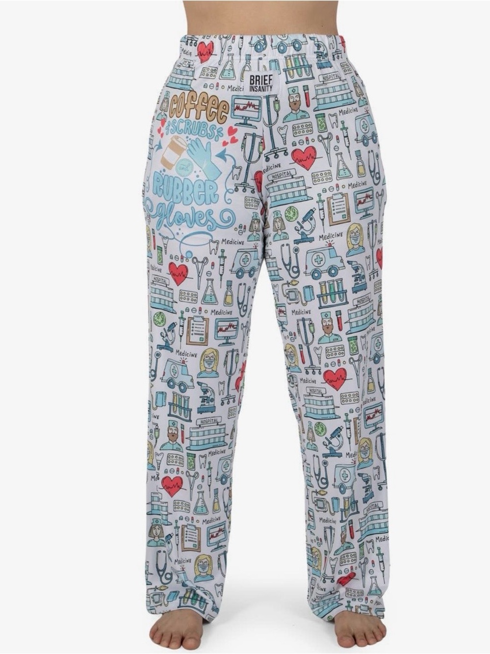 Brief Insanity Lounge Pants Nurse Life‎ Medicine  2X NWT